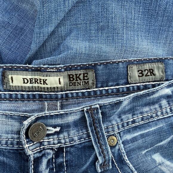 BKE Men’s Sz 32 Derek Jeans Relaxed Straight Leg - Picture 3 of 7